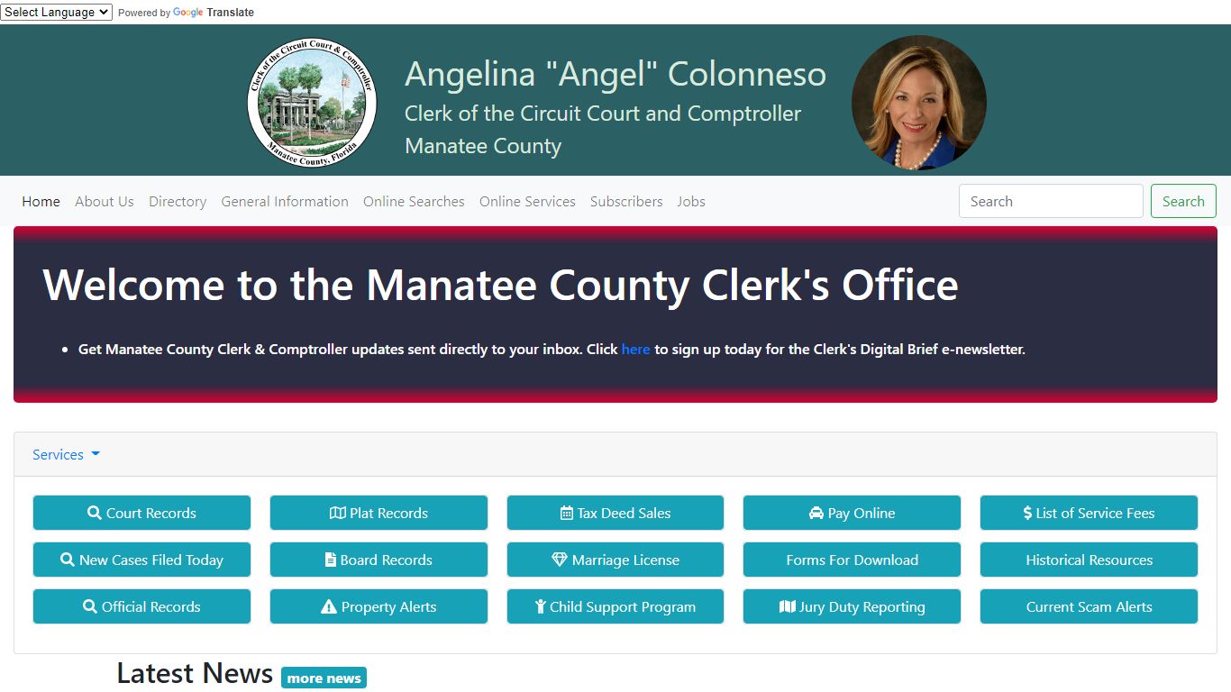 Manatee Clerk Home